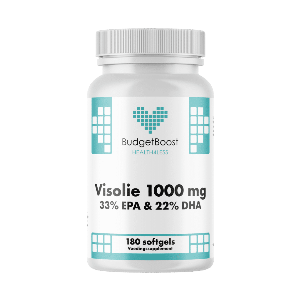 Budgetboost Visolie 1000 mg 33 22 180 softgels