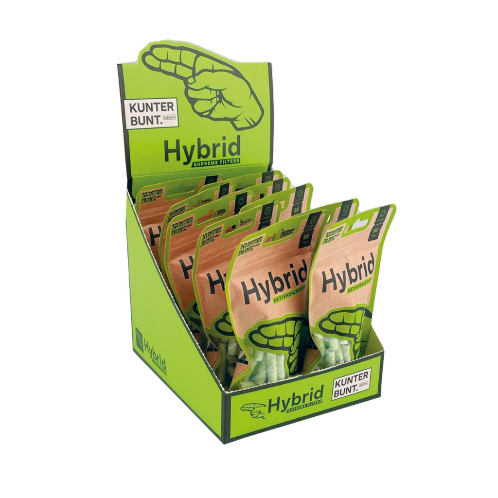 Display Hybrid Supreme Filters Bag Lime LE 10 x 55 Pcs
